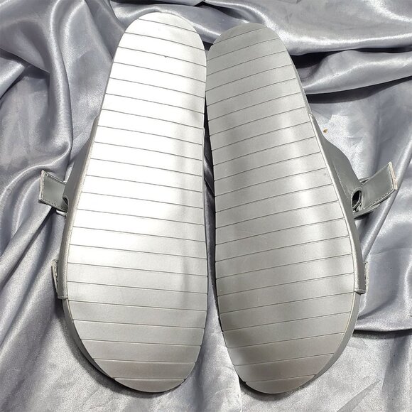 NIB JUSTFAB silver slide molded slide sandals LUCA - Picture 6 of 6